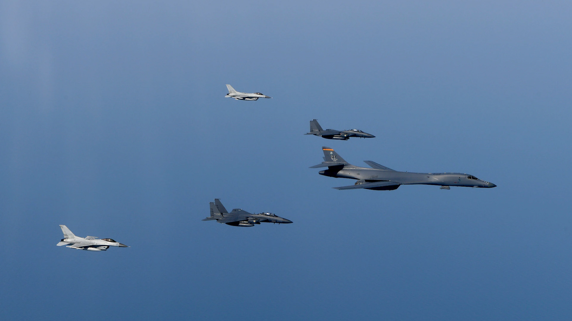 U.S. AIR FORCE BOMBER CONDUCTS BILATERAL TRAINING MISSIONS WITH JAPANESE AND SOUTH KOREAN COUNTERPARTS